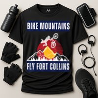 Fort Collins Where Bikers And Mountain Meet Cooling Performance Crew T-Shirt