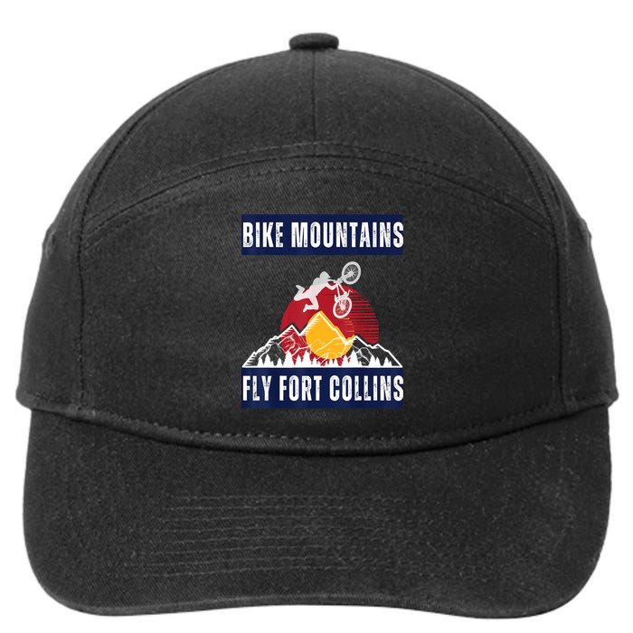 Fort Collins Where Bikers And Mountain Meet 7-Panel Snapback Hat