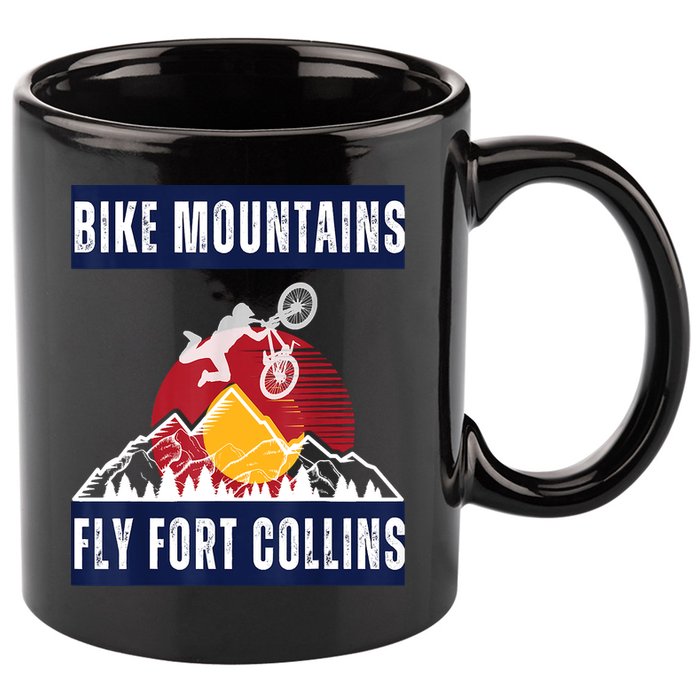 Fort Collins Where Bikers And Mountain Meet 11oz C Handle Ceramic Mug