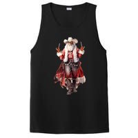 Funny Christmas Western Cowboy Santa Claus And Candy Cane PosiCharge Competitor Tank