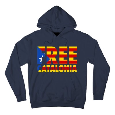 Free Catalonia With Catalonia Flag Hoodie