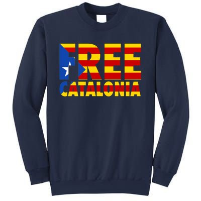 Free Catalonia With Catalonia Flag Sweatshirt