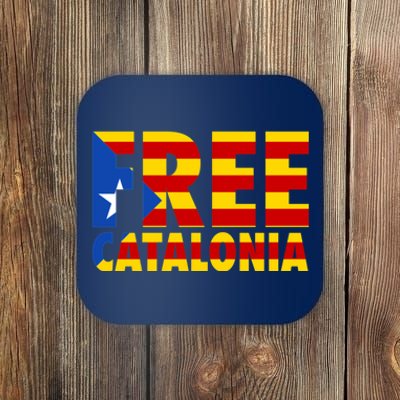 Free Catalonia With Catalonia Flag Coaster