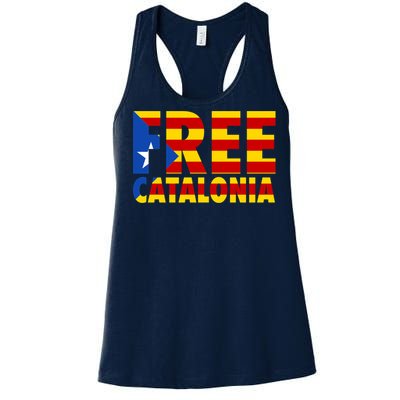 Free Catalonia With Catalonia Flag Women's Racerback Tank