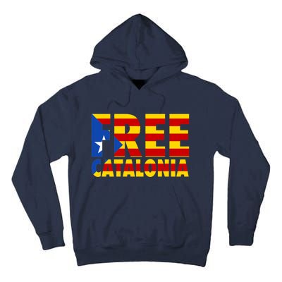 Free Catalonia With Catalonia Flag Tall Hoodie