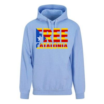 Free Catalonia With Catalonia Flag Unisex Surf Hoodie