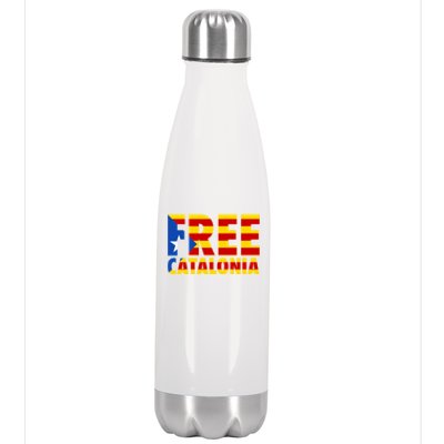 Free Catalonia With Catalonia Flag Stainless Steel Insulated Water Bottle