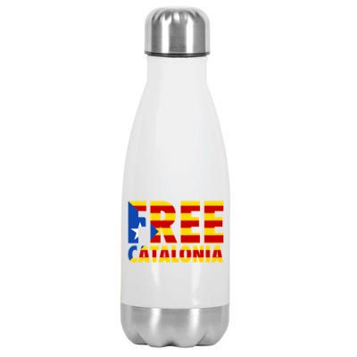 Free Catalonia With Catalonia Flag Stainless Steel Insulated Water Bottle