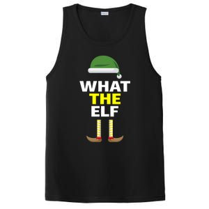 Funny Christmas What The Elf Distressed Gift PosiCharge Competitor Tank