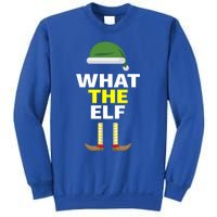 Funny Christmas What The Elf Distressed Gift Sweatshirt