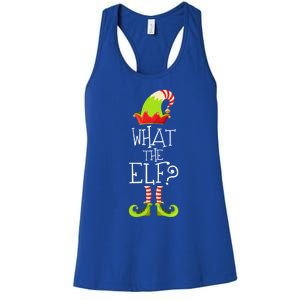 Funny Christmas What The Elf Gift Women's Racerback Tank