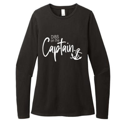 Funny Captain Wife Dibs On The Captain Womens CVC Long Sleeve Shirt