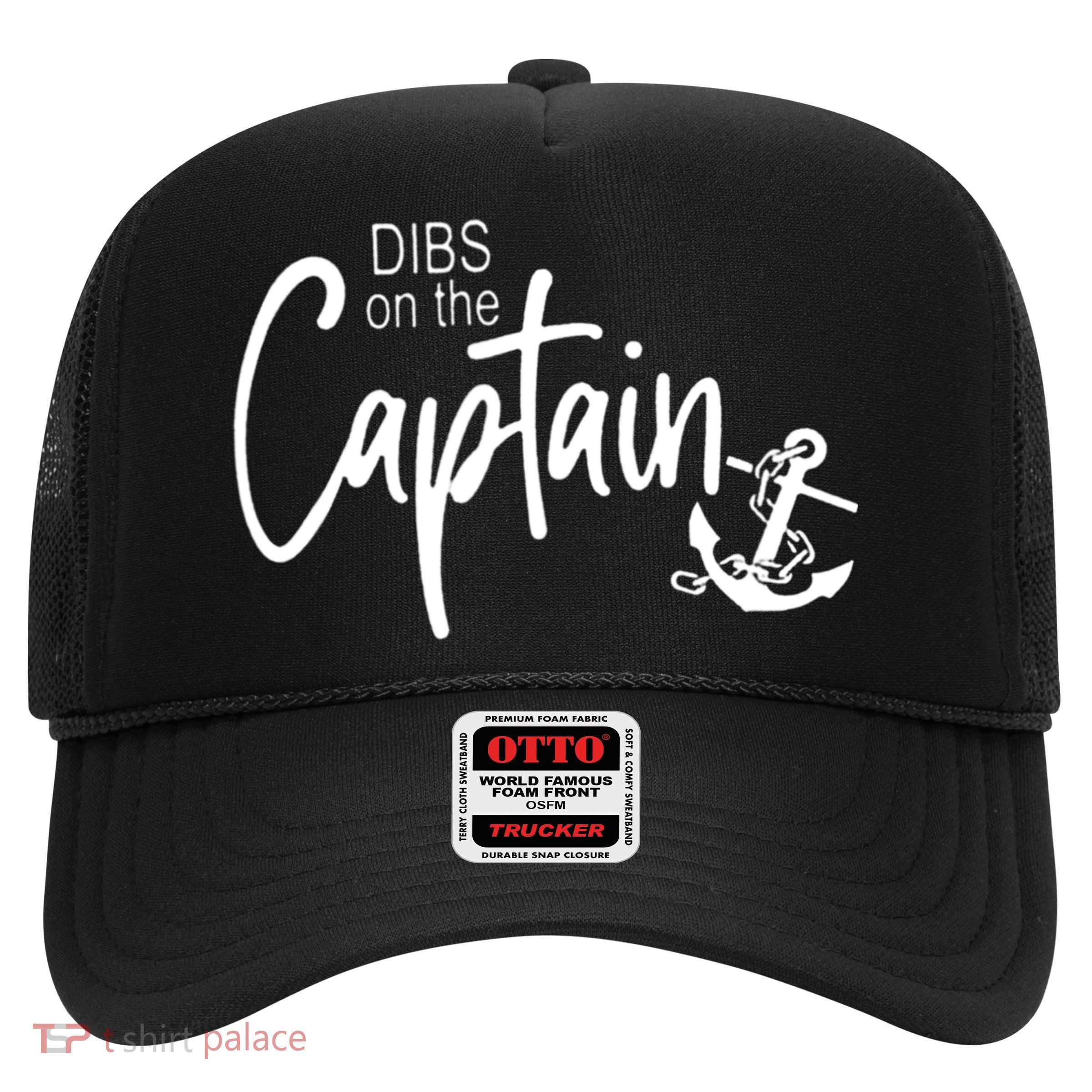 Funny Captain Wife Dibs On The Captain Trucker Hat