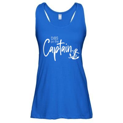 Funny Captain Wife Dibs On The Captain Ladies Essential Flowy Tank