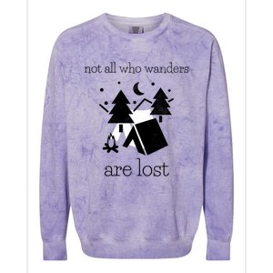 Funny Camping World Not All Who Wanders Are Lost Camper Gift Colorblast Crewneck Sweatshirt