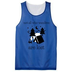 Funny Camping World Not All Who Wanders Are Lost Camper Gift Mesh Reversible Basketball Jersey Tank