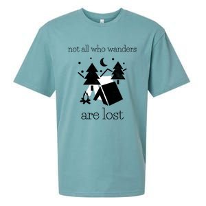 Funny Camping World Not All Who Wanders Are Lost Camper Gift Sueded Cloud Jersey T-Shirt