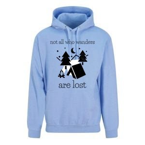 Funny Camping World Not All Who Wanders Are Lost Camper Gift Unisex Surf Hoodie