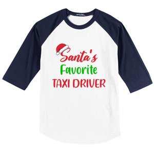 Funny Christmas Xmas Santas Favorite Taxi Driver Baseball Sleeve Shirt