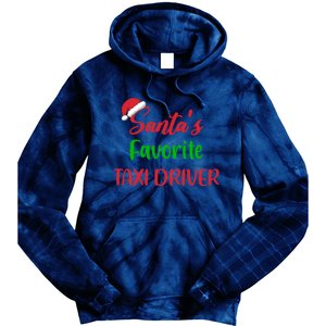 Funny Christmas Xmas Santas Favorite Taxi Driver Tie Dye Hoodie