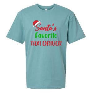 Funny Christmas Xmas Santas Favorite Taxi Driver Sueded Cloud Jersey T-Shirt