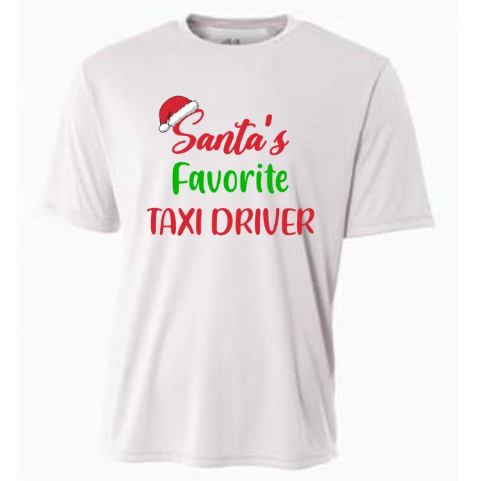 Funny Christmas Xmas Santas Favorite Taxi Driver Cooling Performance Crew T-Shirt