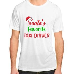 Funny Christmas Xmas Santas Favorite Taxi Driver Adult ChromaSoft Performance T-Shirt