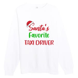 Funny Christmas Xmas Santas Favorite Taxi Driver Premium Crewneck Sweatshirt