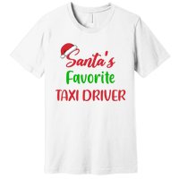 Funny Christmas Xmas Santas Favorite Taxi Driver Premium T-Shirt