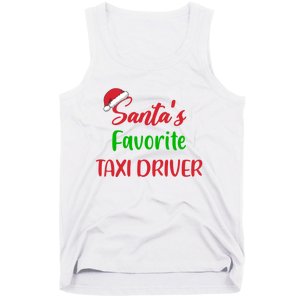 Funny Christmas Xmas Santas Favorite Taxi Driver Tank Top