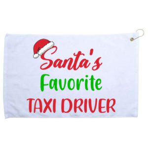 Funny Christmas Xmas Santas Favorite Taxi Driver Grommeted Golf Towel