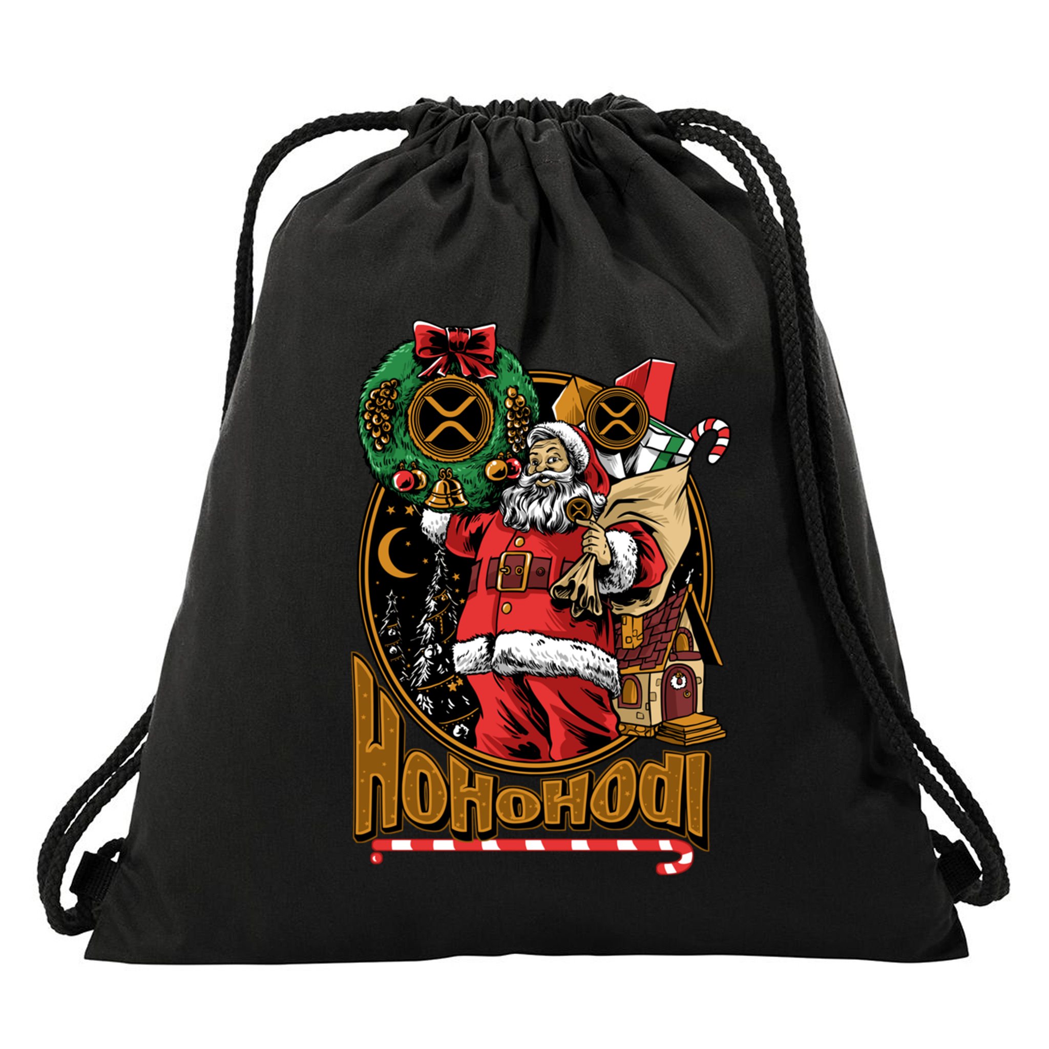 Funny Christmas Xrp Ripple Coin Crypto Currency Gear Gift Drawstring Bag