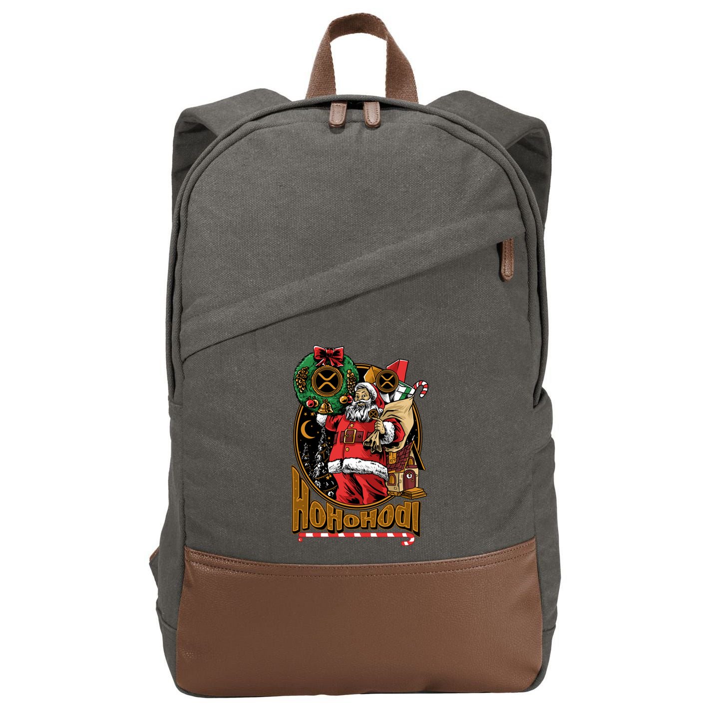 Funny Christmas Xrp Ripple Coin Crypto Currency Gear Gift Cotton Canvas Backpack