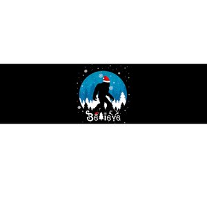 Funny Christmas Xmas Bigfoot Believe Sasquatch In Moon Light Bumper Sticker