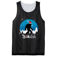 Funny Christmas Xmas Bigfoot Believe Sasquatch In Moon Light Mesh Reversible Basketball Jersey Tank