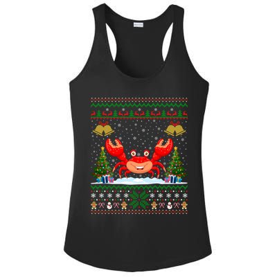 Funny Crabs Xmas Gift Santa Hat Ugly Crab Christmas Cool Gift Ladies PosiCharge Competitor Racerback Tank