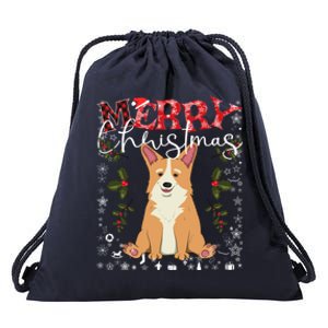 Funny Corgi Xmas Kawaii Dog Lover Family Merry Christmas Cool Gift Drawstring Bag