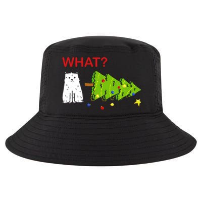 Funny Christmas XMas Cat What? Cool Comfort Performance Bucket Hat