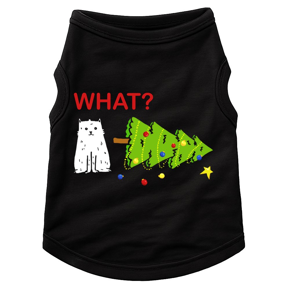Funny Christmas XMas Cat What? Doggie Tank