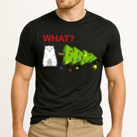 Funny Christmas XMas Cat What? Cooling Performance Crew T-Shirt
