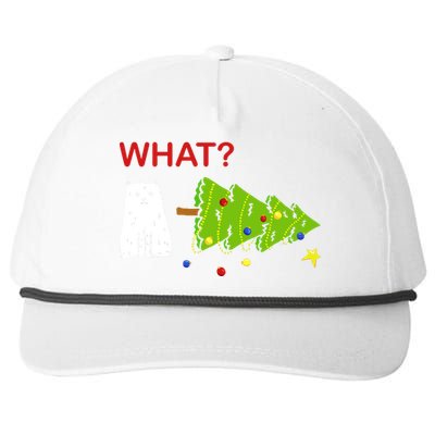 Funny Christmas XMas Cat What? Snapback Five-Panel Rope Hat