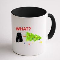 Funny Christmas XMas Cat What? Mug
