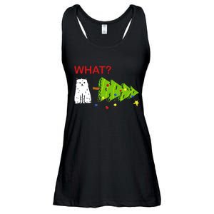 Funny Christmas XMas Cat What? Ladies Essential Flowy Tank