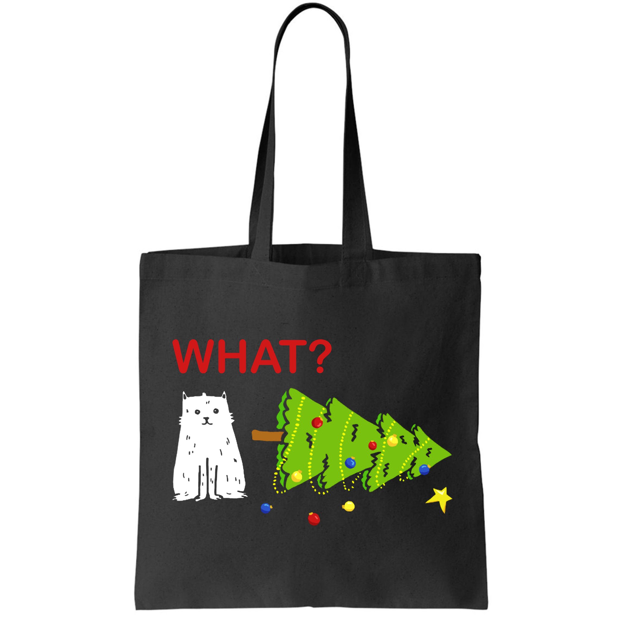 Funny Christmas XMas Cat What? Bag