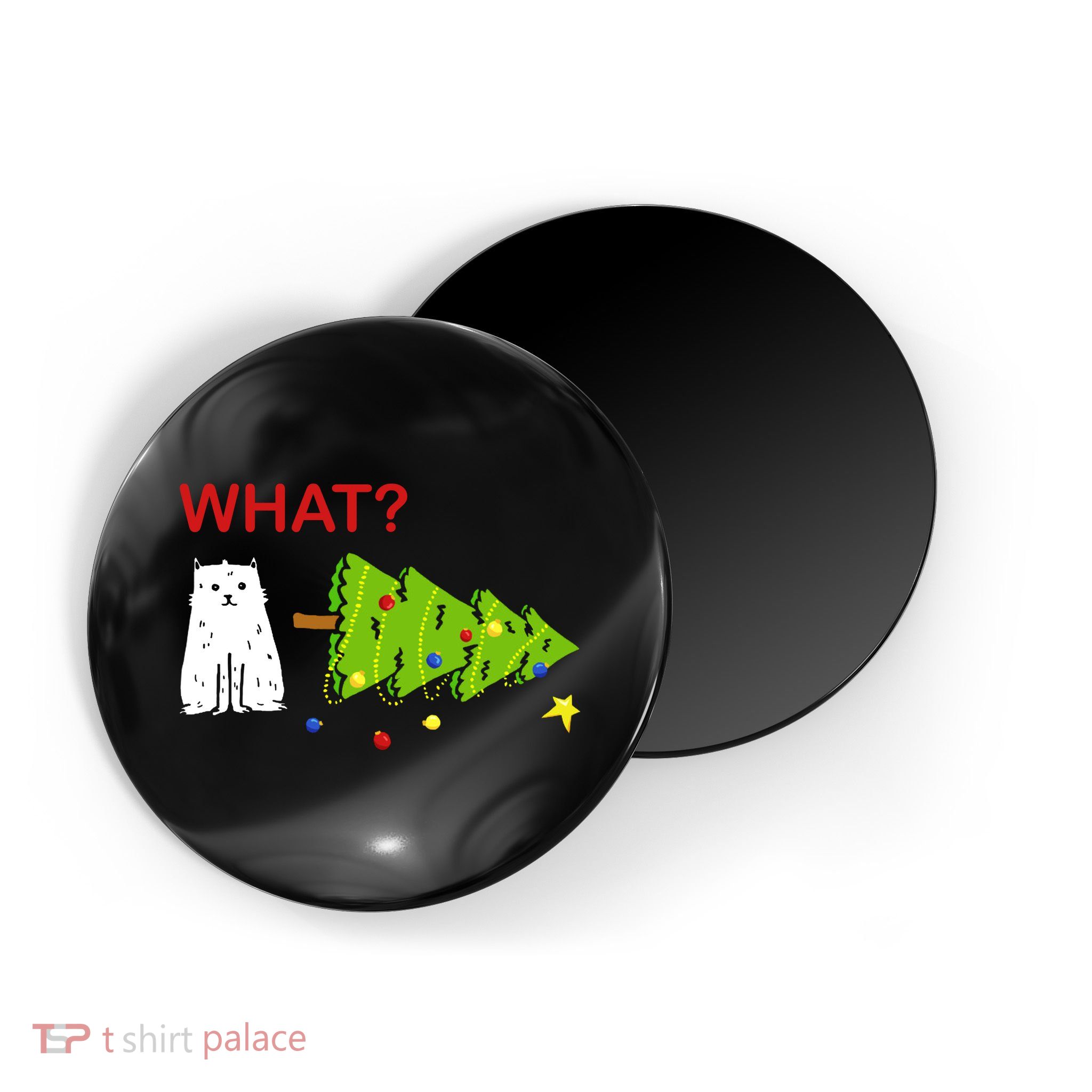 Funny Christmas XMas Cat What? Magnet