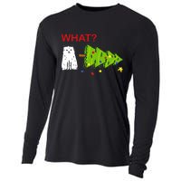 Funny Christmas XMas Cat What? Cooling Performance Long Sleeve Crew