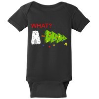 Funny Christmas XMas Cat What? Baby Bodysuit