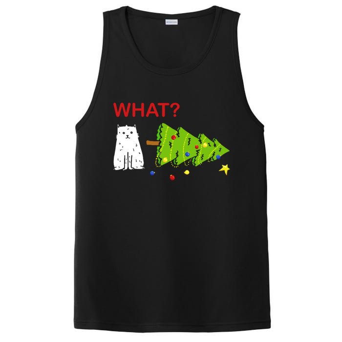 Funny Christmas XMas Cat What? PosiCharge Competitor Tank