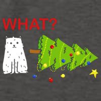 Funny Christmas XMas Cat What? Vector Backpack