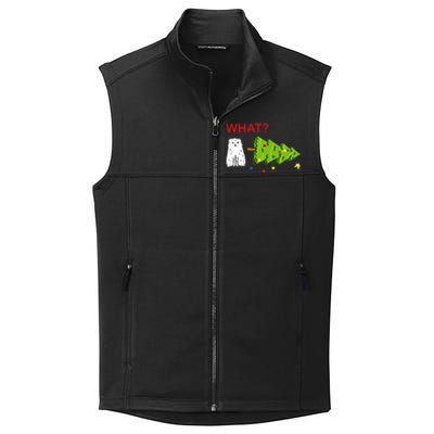 Funny Christmas XMas Cat What? Collective Smooth Fleece Vest